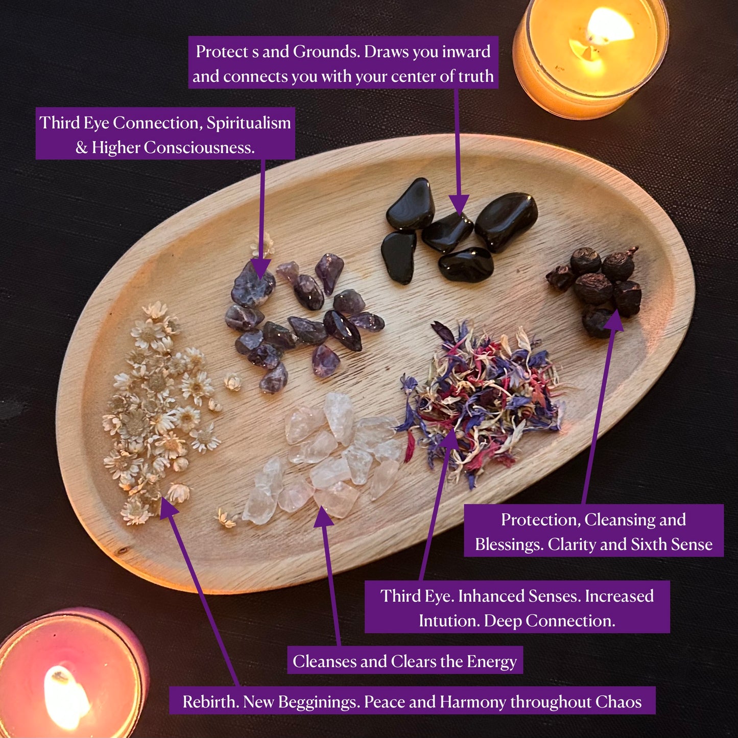 Spiritual Connection Energy  Candle | Juniper Violet Musk | 7oz