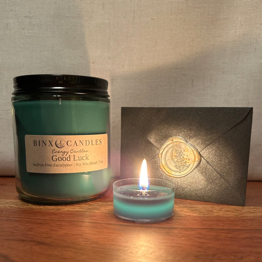 Good Luck Energy  Candle | Saffron Pine Eucalyptus | 7oz