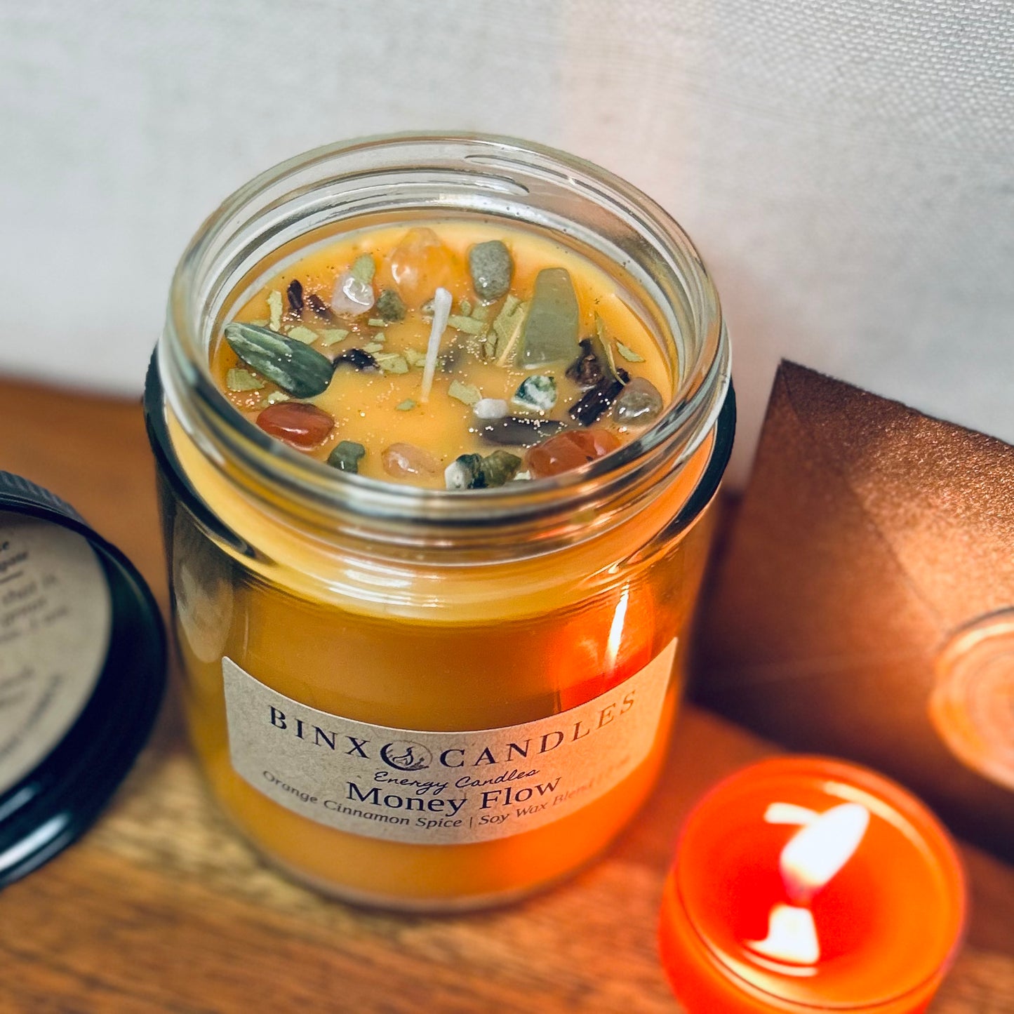 Money Flow Energy Candle | Orange Cinnamon Spice | 7oz
