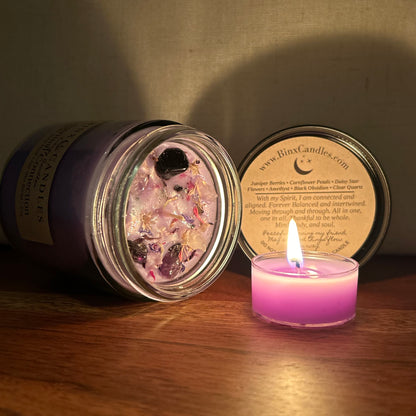 Spiritual Connection Energy  Candle | Juniper Violet Musk | 7oz
