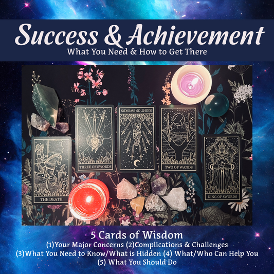 In Depth Tarot Reading | 5 Cards Success & Achievement | Digital File & Voice Memo | Delivery Guarantee
