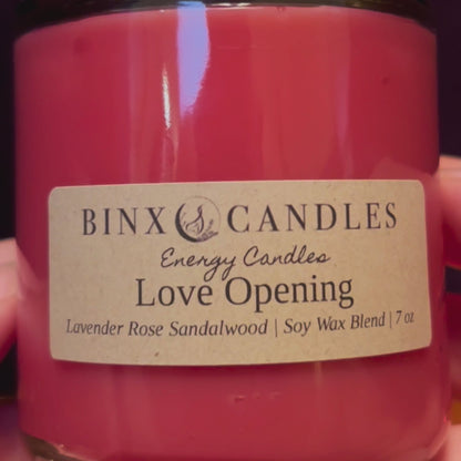 Love Opening Energy Candle | Lavender Rose Sandalwood | 7oz